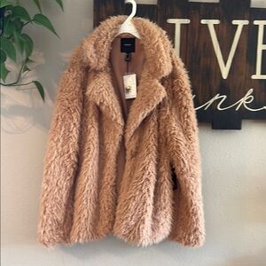 Cozy Tan Faux Fur Jacket